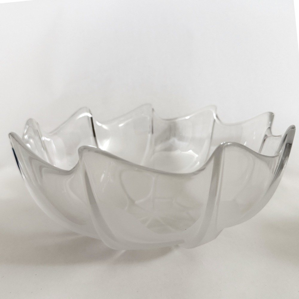Rosenthal Studio Linie Frosted Glass Bowl Starburst Art Modern‎ Germany